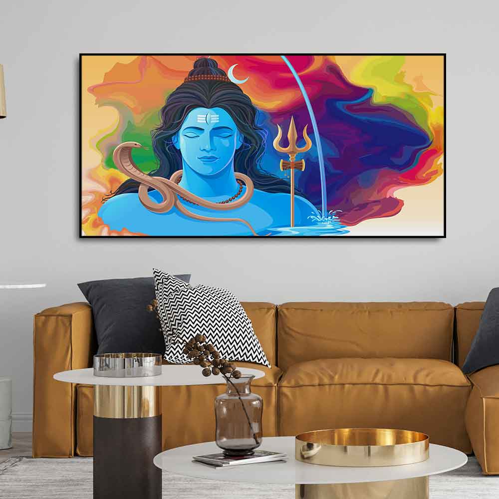 The God of Destruction Lord Shiva Wall Painting – Vibecrafts