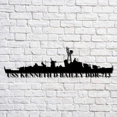 Rosabellaprint Uss Kenneth D Bailey Ddr713 Navy Ship Metal Art, Custom Us Navy Ship Cut Metal Signs Rosabellaprint Uss Chicken Sign Attractive Farmhouse Signs For Kitchen