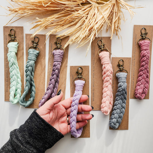 Macrame Pastel Knotted Keychain