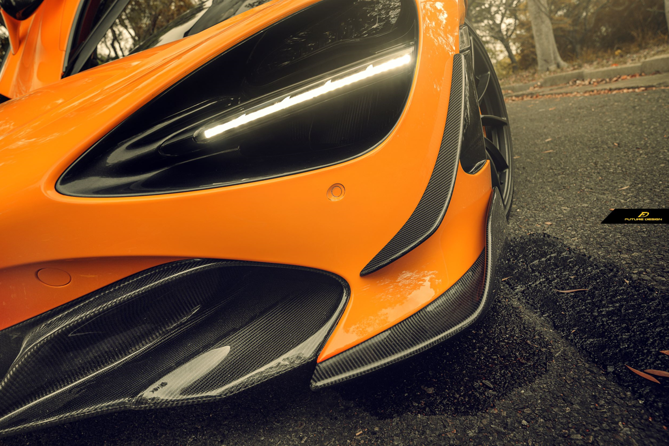 Future Design Carbon Fiber FRONT BUMPER CANARDS for McLaren 720S