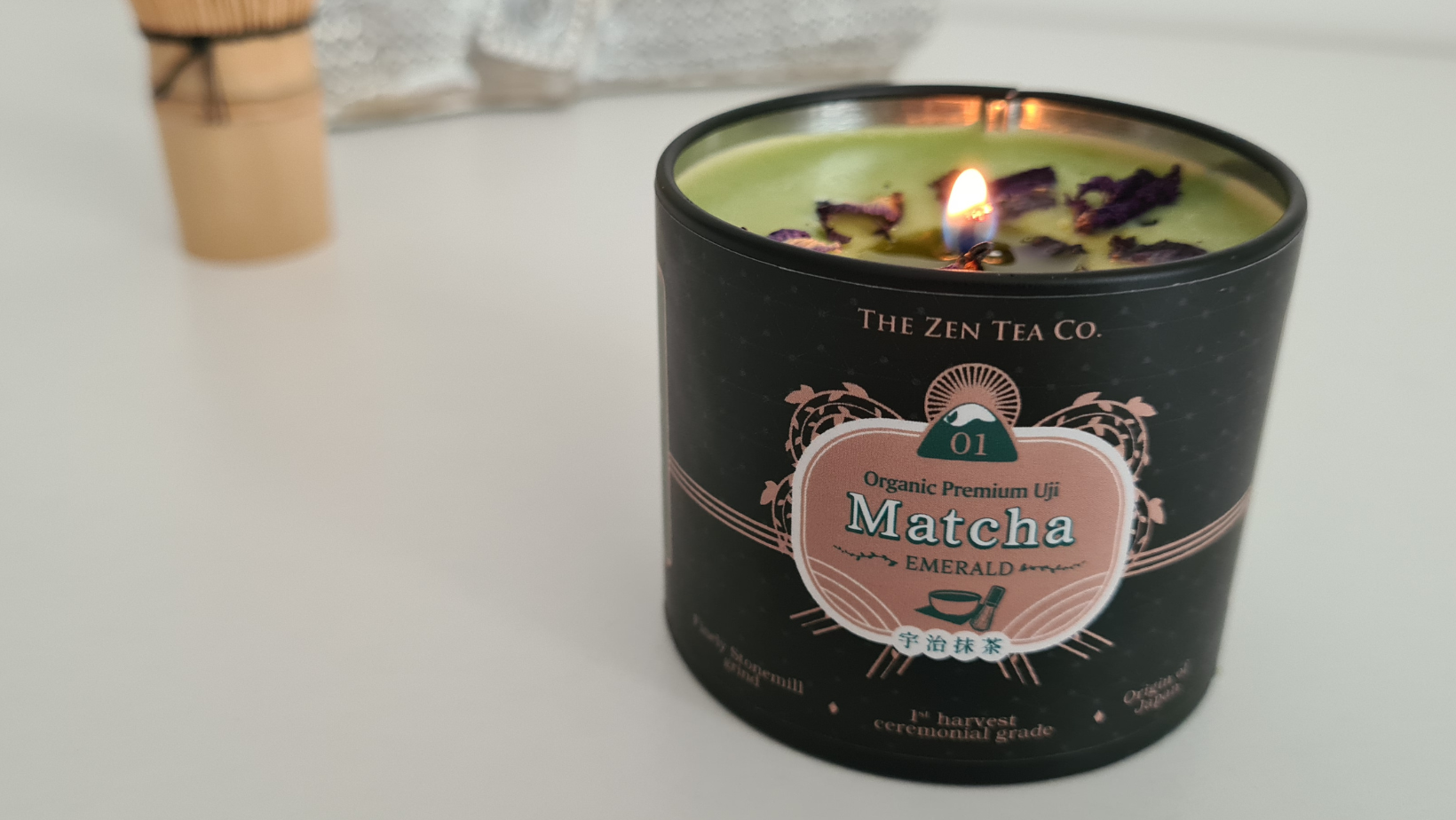 diy matcha candle zen tea