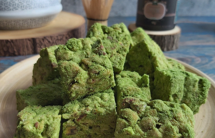 Matcha nougat bites