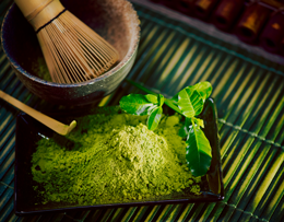 matcha green tea Japanese mill