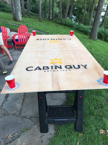 Our sota beer die table is ready to play at the Cabin in the Woods