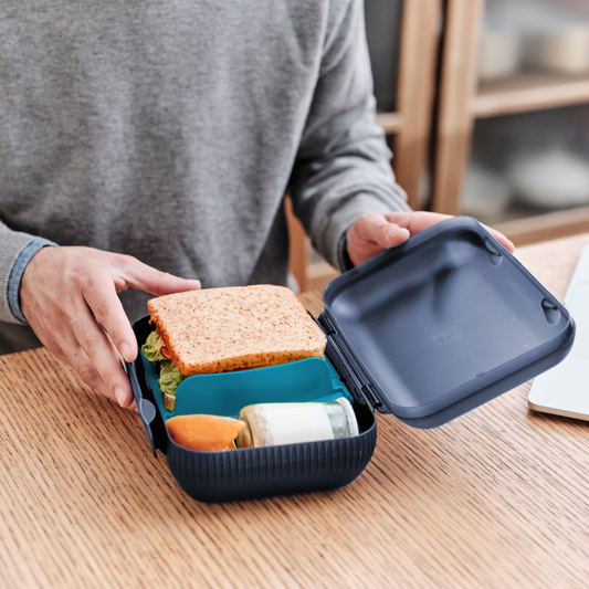 Tupperware Eco Oyster Nutrition Set (black) Sandwich-Box Lonch box WITH  COMPARTMENTS