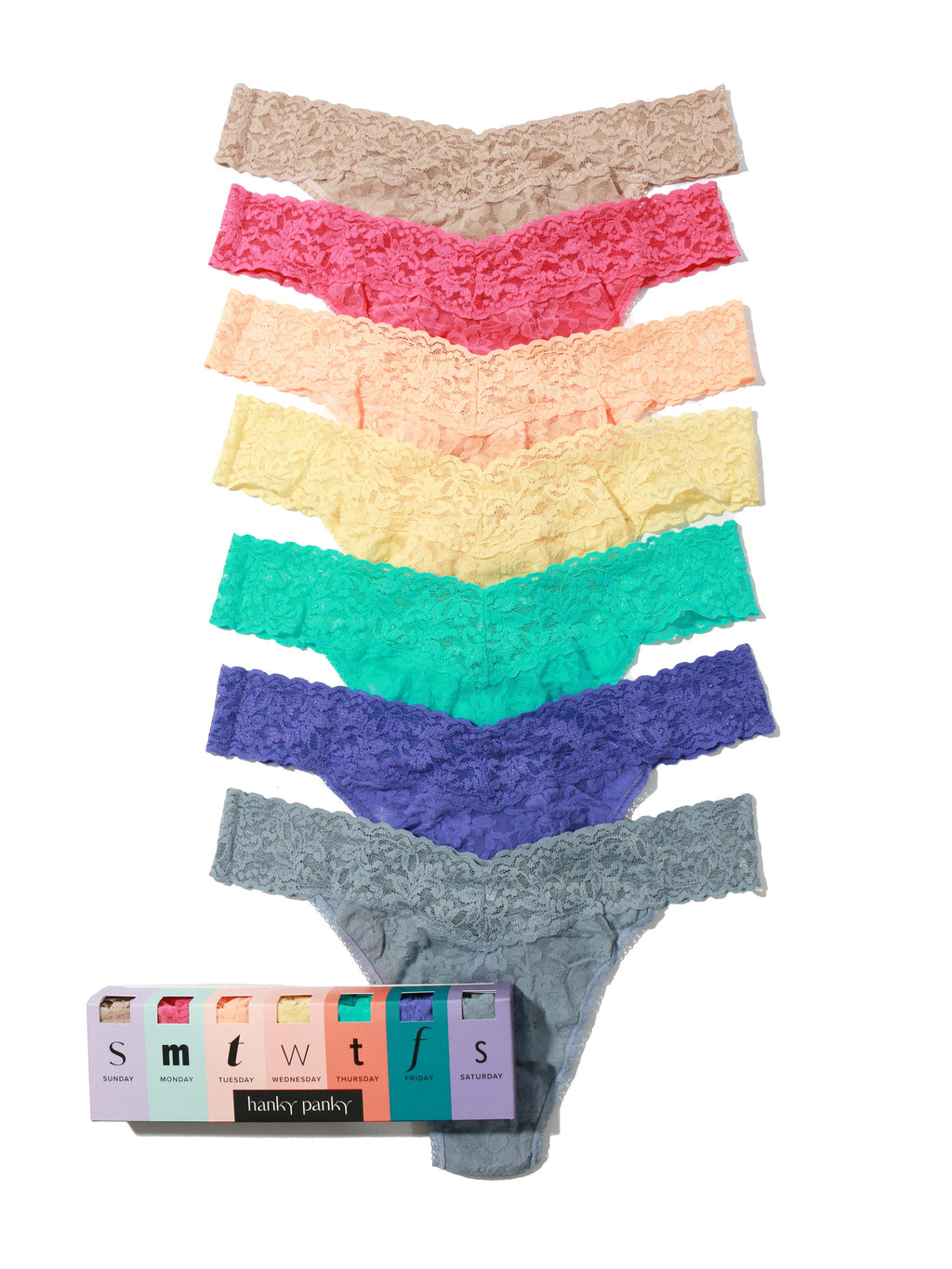 Holiday 5 Pack Signature Lace Thongs, Hanky Panky