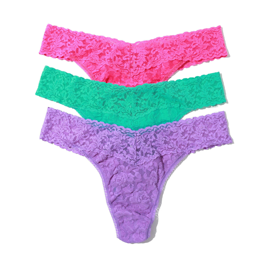 Holiday 5 Pack Original Rise Lace Thongs, Hanky Panky