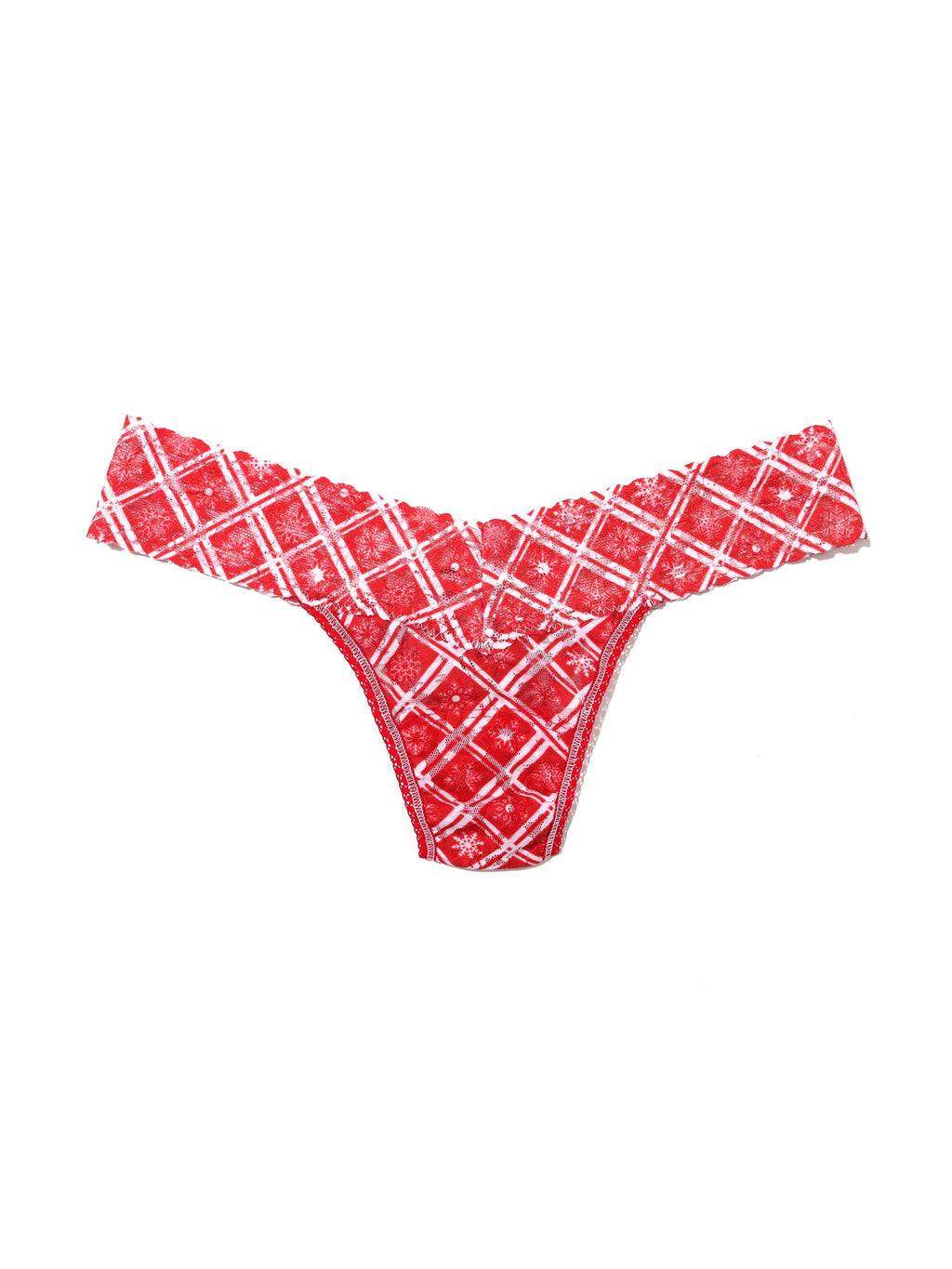 Printed PlayStretch™ Natural Rise Thong Cherry On Top