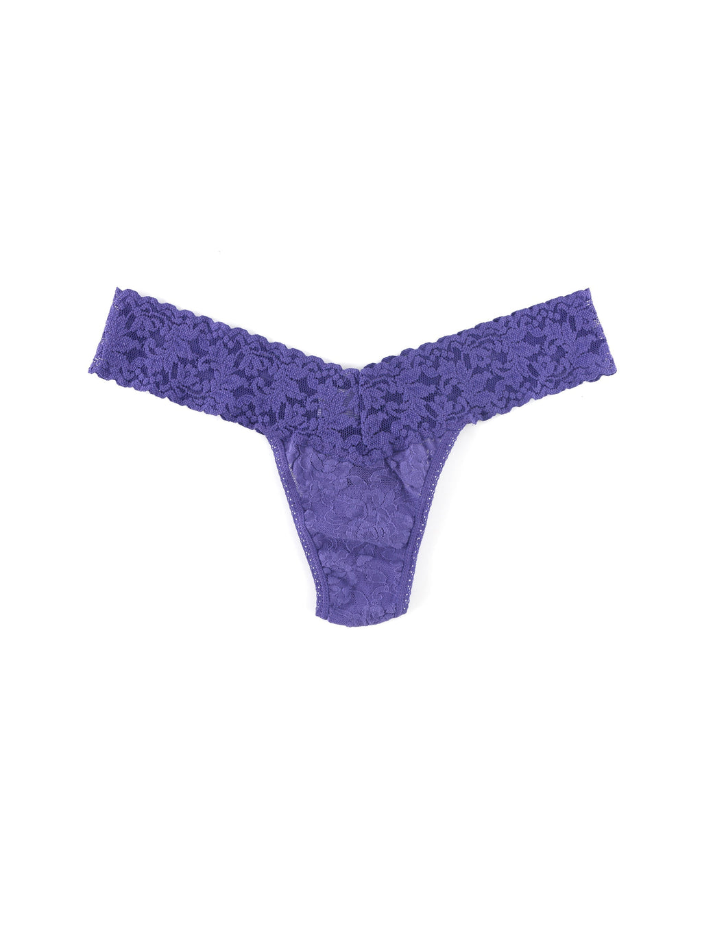 JENNI Flower Lace Thong Underwear Plus Size One Size Lavender Purple Panty