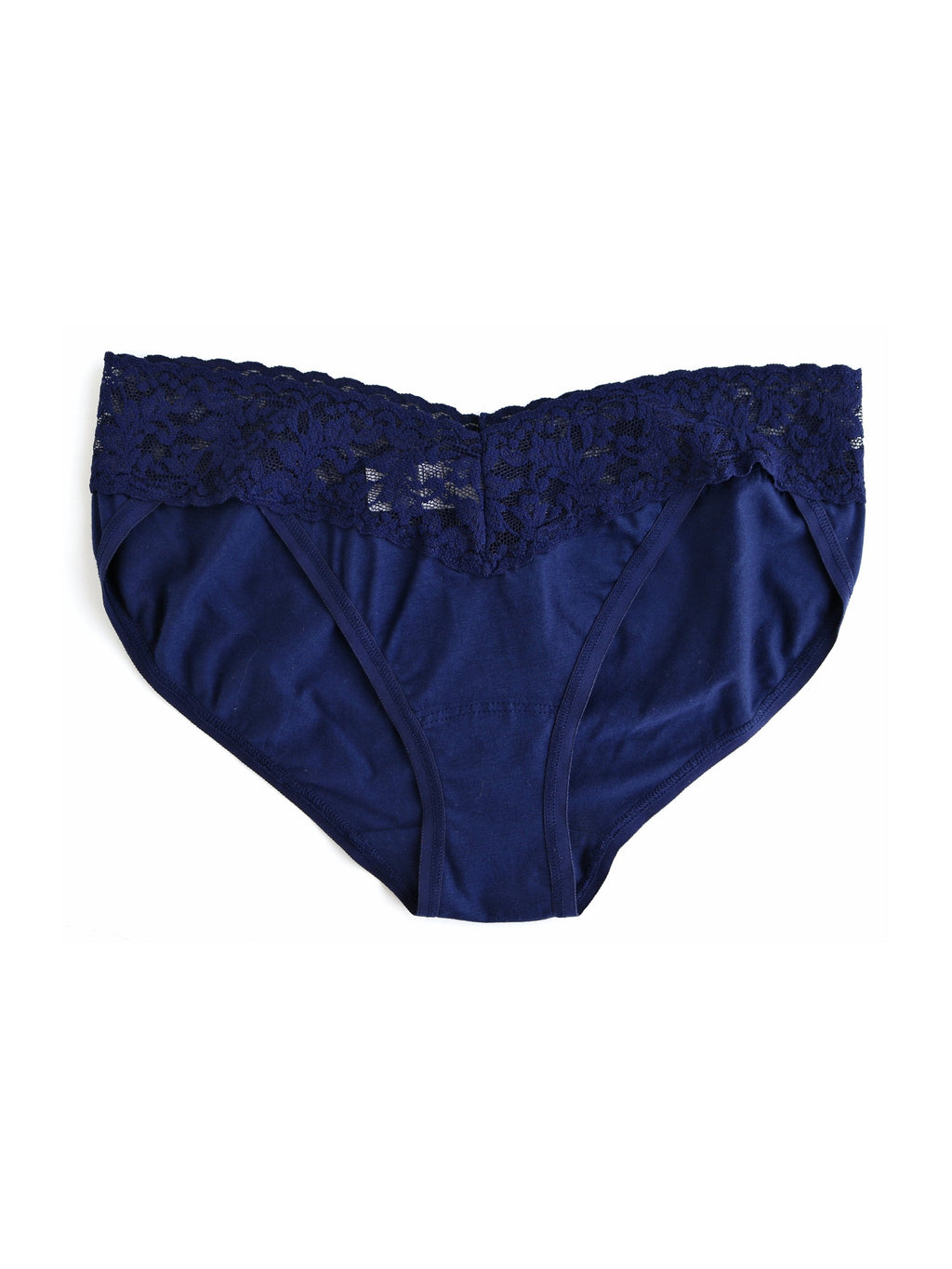 Women's Lace Trim Cotton Bikini Underwear - Auden™ Blue XL