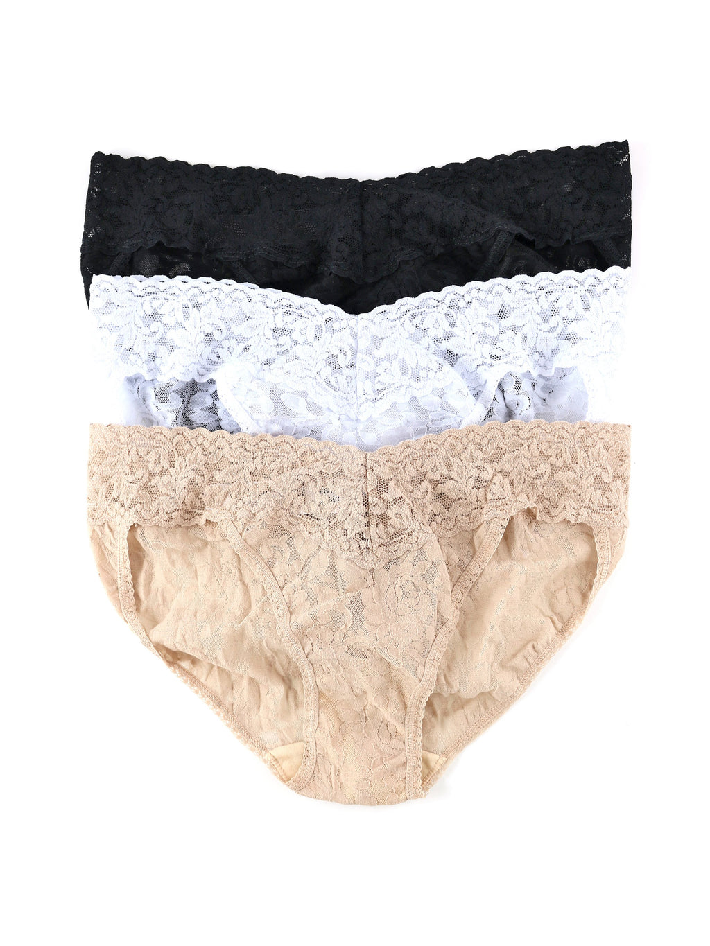 HANKY PANKY Signature set of three stretch-lace Brazilian briefs