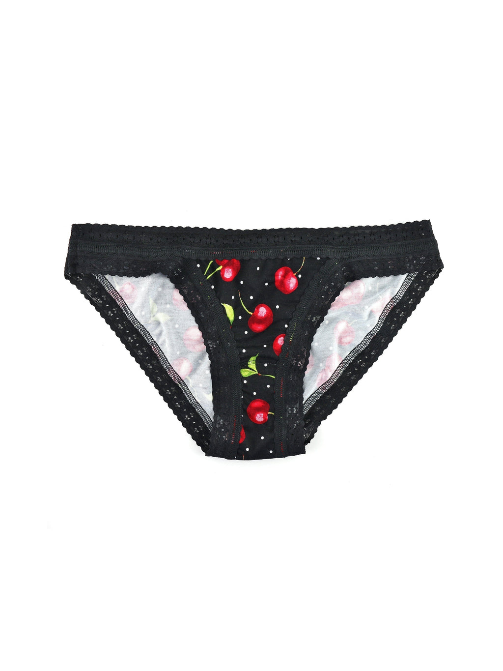 Signature Lace V-Front Cheeky Black