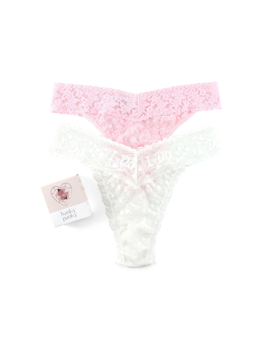 Mrs. Low Rise Thong in White-Blue Crystals