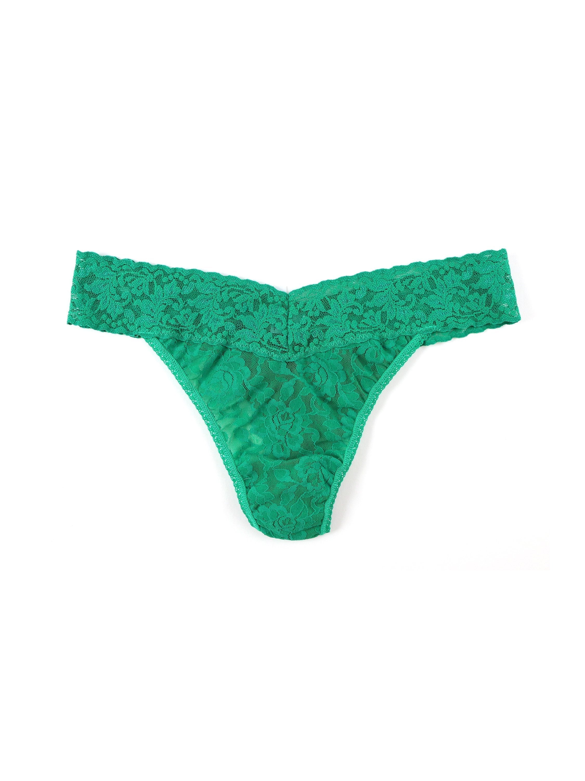 Hanky Panky Signature Lace Original Rise Thong In Green
