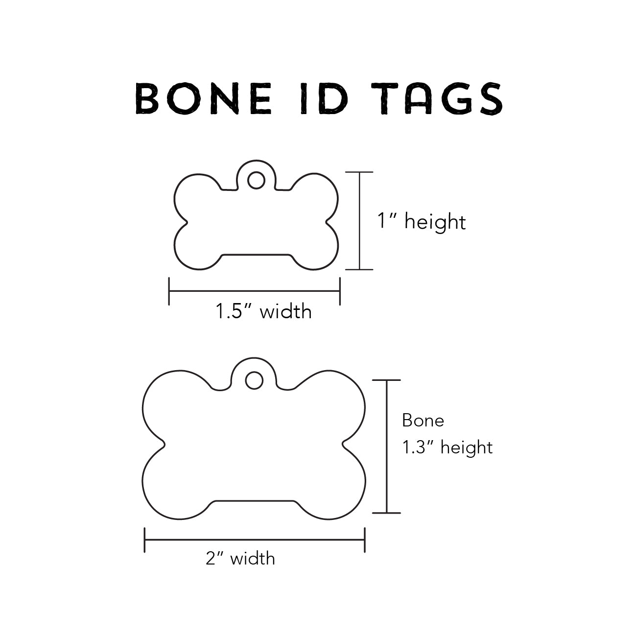 Dog bone shop id tag