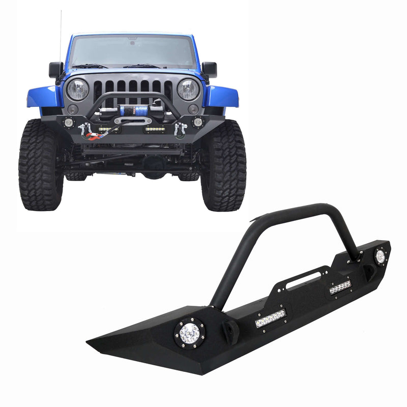 YIKATOO® Front Bumper for 2007-2018 Jeep Wrangler JK,with LED Lights –  Yikatoo