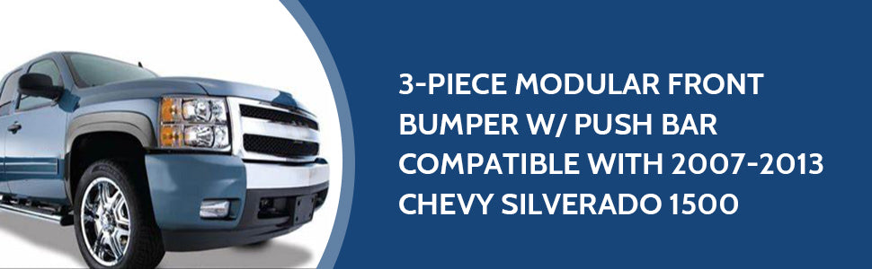 2007-2013 Chevy Silverado 1500 3-Piece Modular Front Bumper – Yikatoo