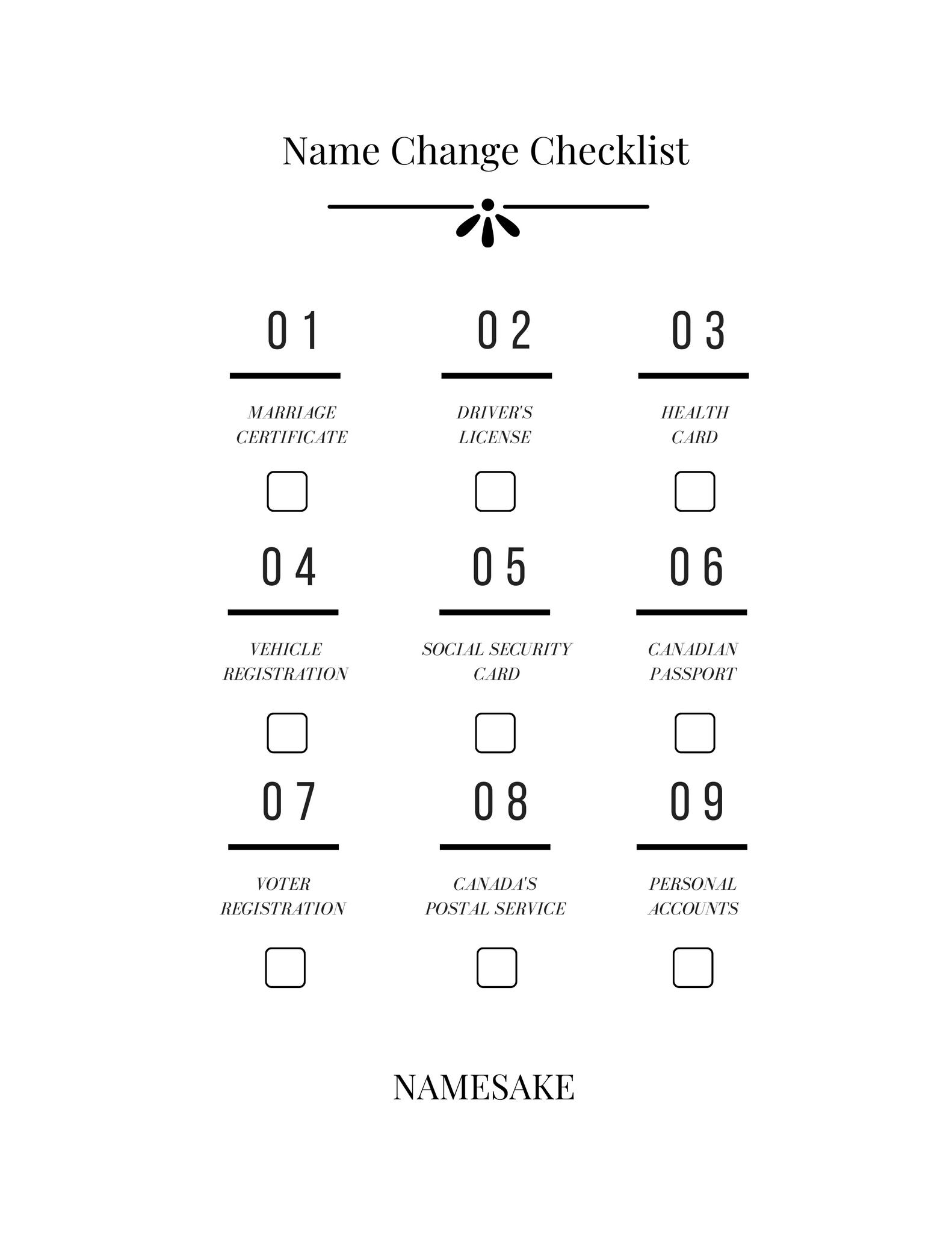 Marriage Name Change - The Official Bride Name Change Kit