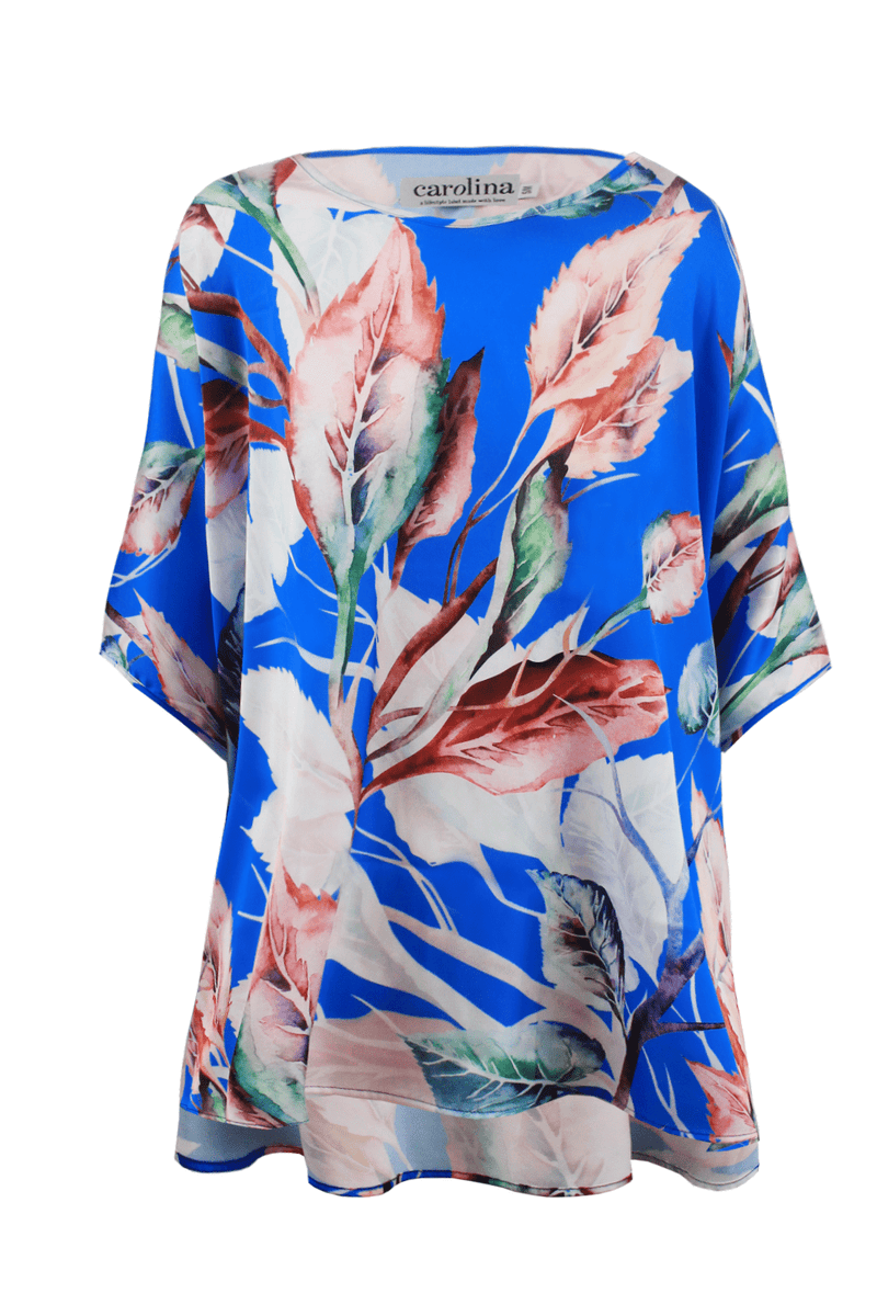 Carmen Short Sleeve Top Nomi Print with V-Neck