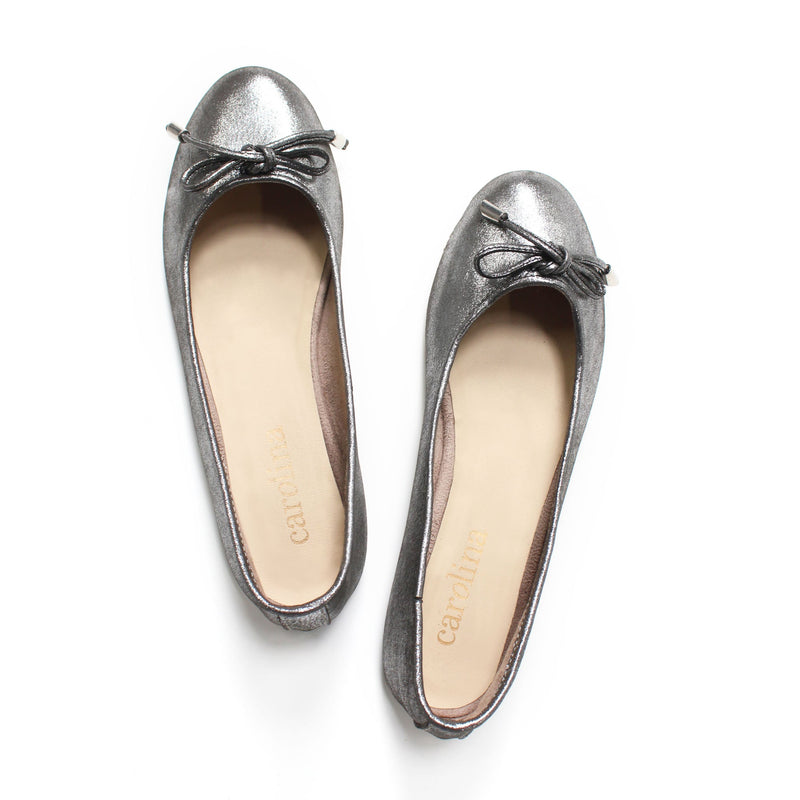 silver ballet flats australia