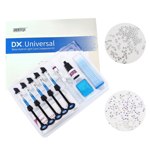 Tooth Gem Set Glue Kit with UV Curing Light Dental Orthodontic Adhesive  Jewelry Diamond Crystals Ornament Direct Bonding System