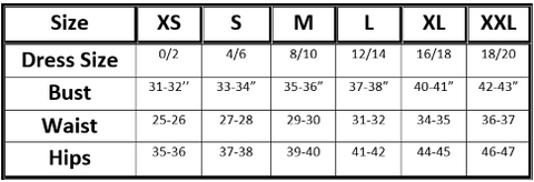 Size Chart – Dakor Only