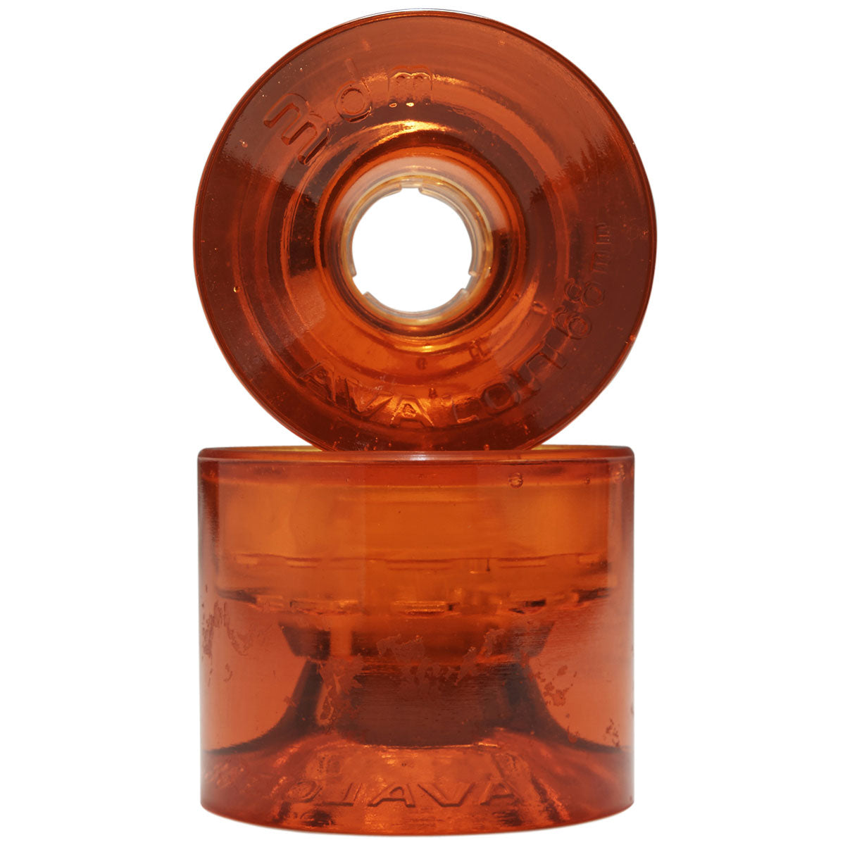 3DM Avalon 78a Longboard Wheels - Clear Orange - 68mm