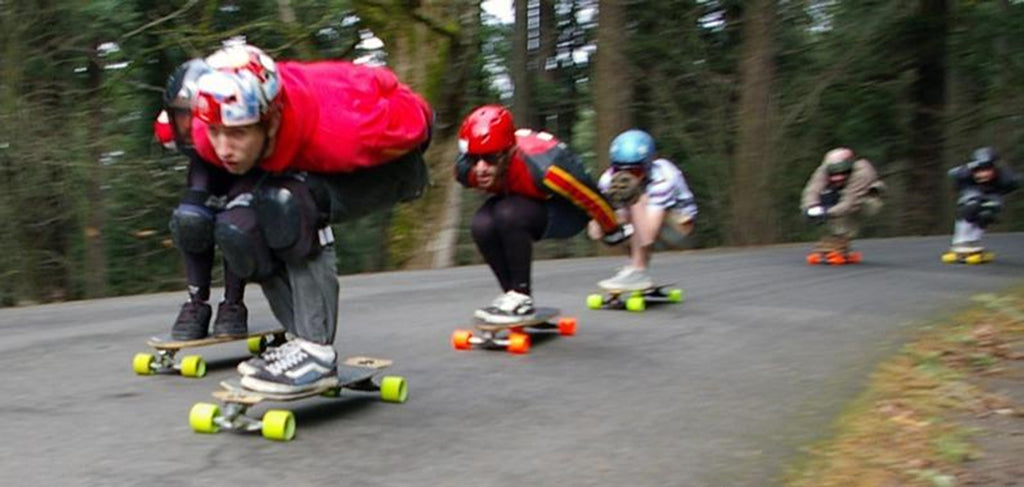 Photo by Robin McGuirk of the first Mt. Tabor Downhill Challenge in 2009.