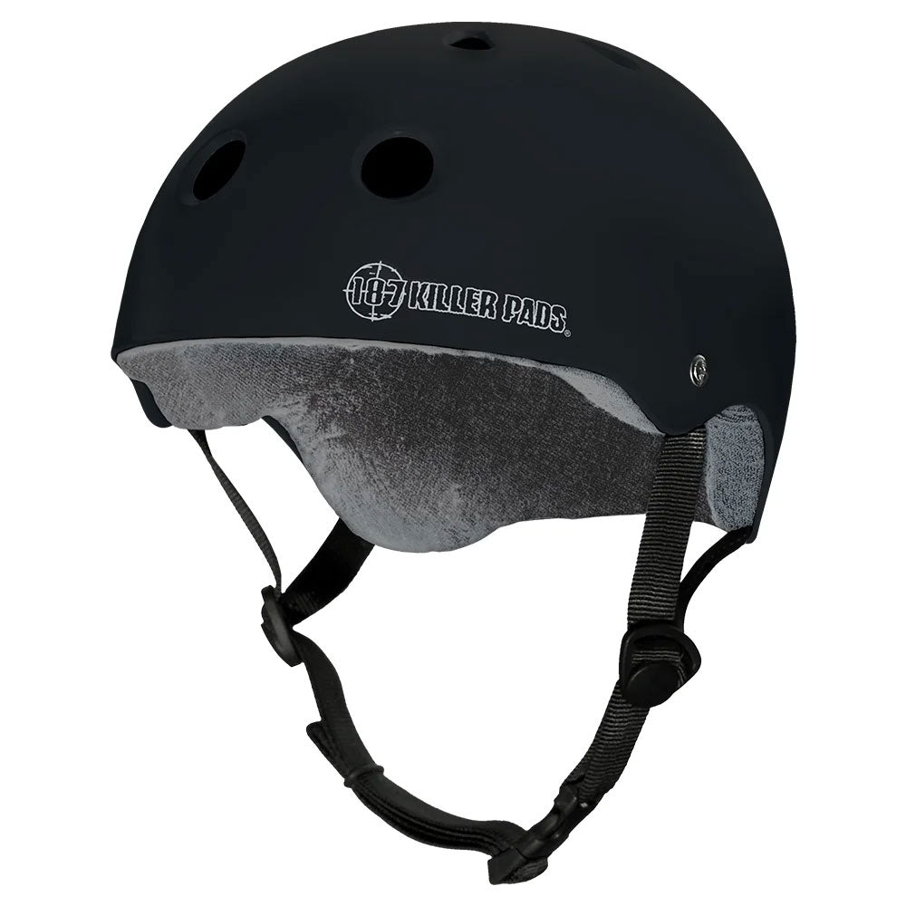 187 Pro Skate With Sweatsaver Liner Helmet - Glossy Black