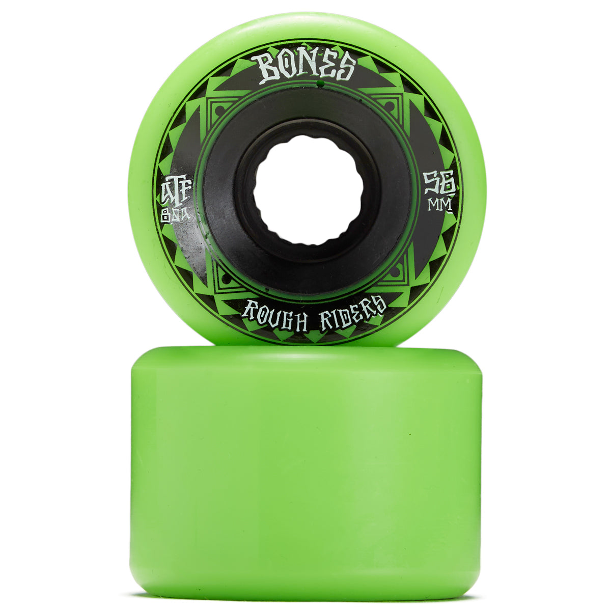 Bones Rough Riders Runners Skateboard Wheels - Green - 56mm