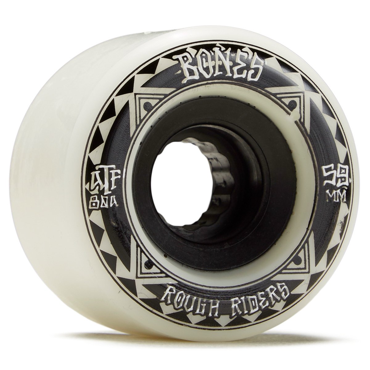 Bones Rough Riders Runners Skateboard Wheels - White - 59mm