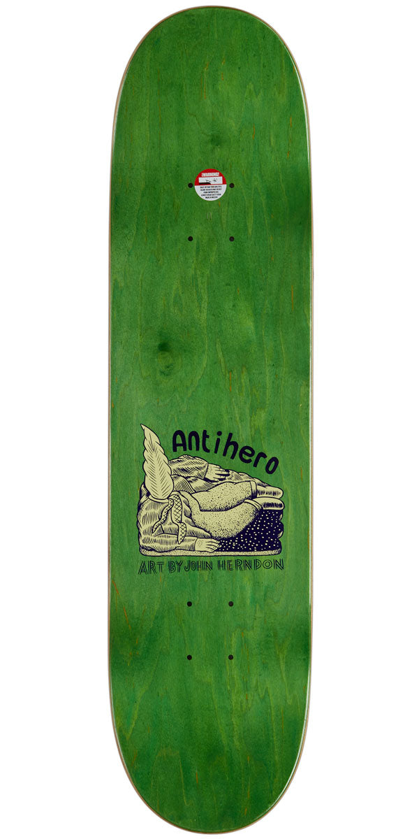 Anti-Hero x John Herndon Pfanner Hug The Pavement Skateboard Deck - Yellow - 8.06