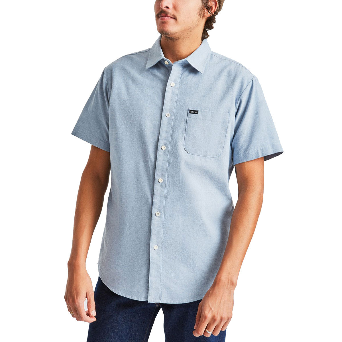 Brixton Charter Oxford Shirt - Light Blue Chambray