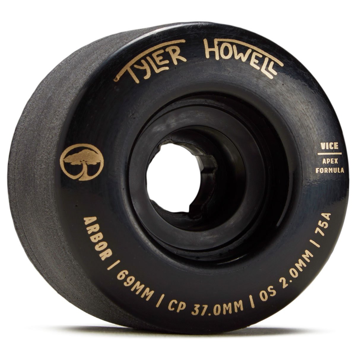 Arbor Vice Tyler Howell 75a Longboard Wheels - Black - 69mm