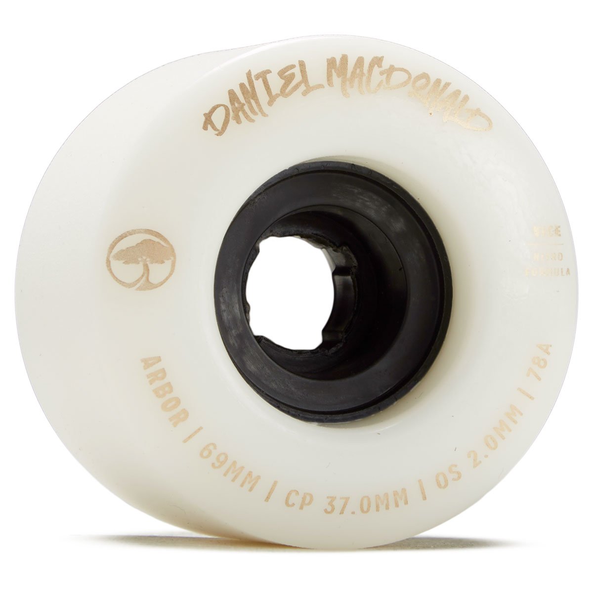 Arbor Vice Daniel MacDonald 78a Longboard Wheels - White - 69mm