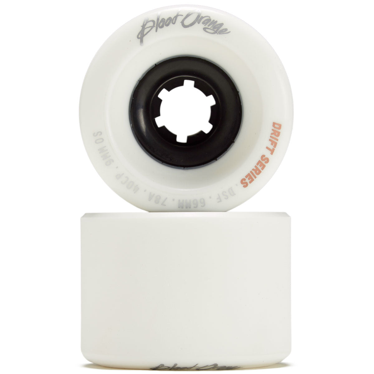 Blood Orange Drift 78a Longboard Wheels - White - 66mm