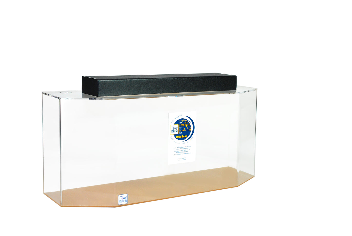 Clear For Life Acrylic Flat Back Hexagon Aquarium 20 Gallon Fish   55FBHClear 1445x.progressive 