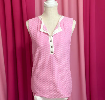 Pink Sleeveless Top