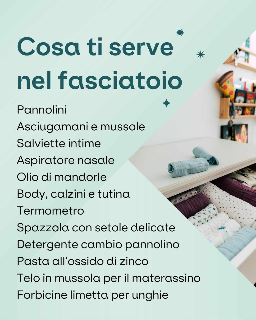 15 oggetti indispensabili per organizzare il Fasciatoio 👶🏻