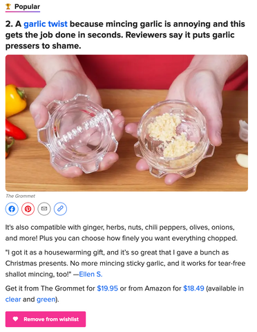 Buzzfeed Featuring Garlic Twister