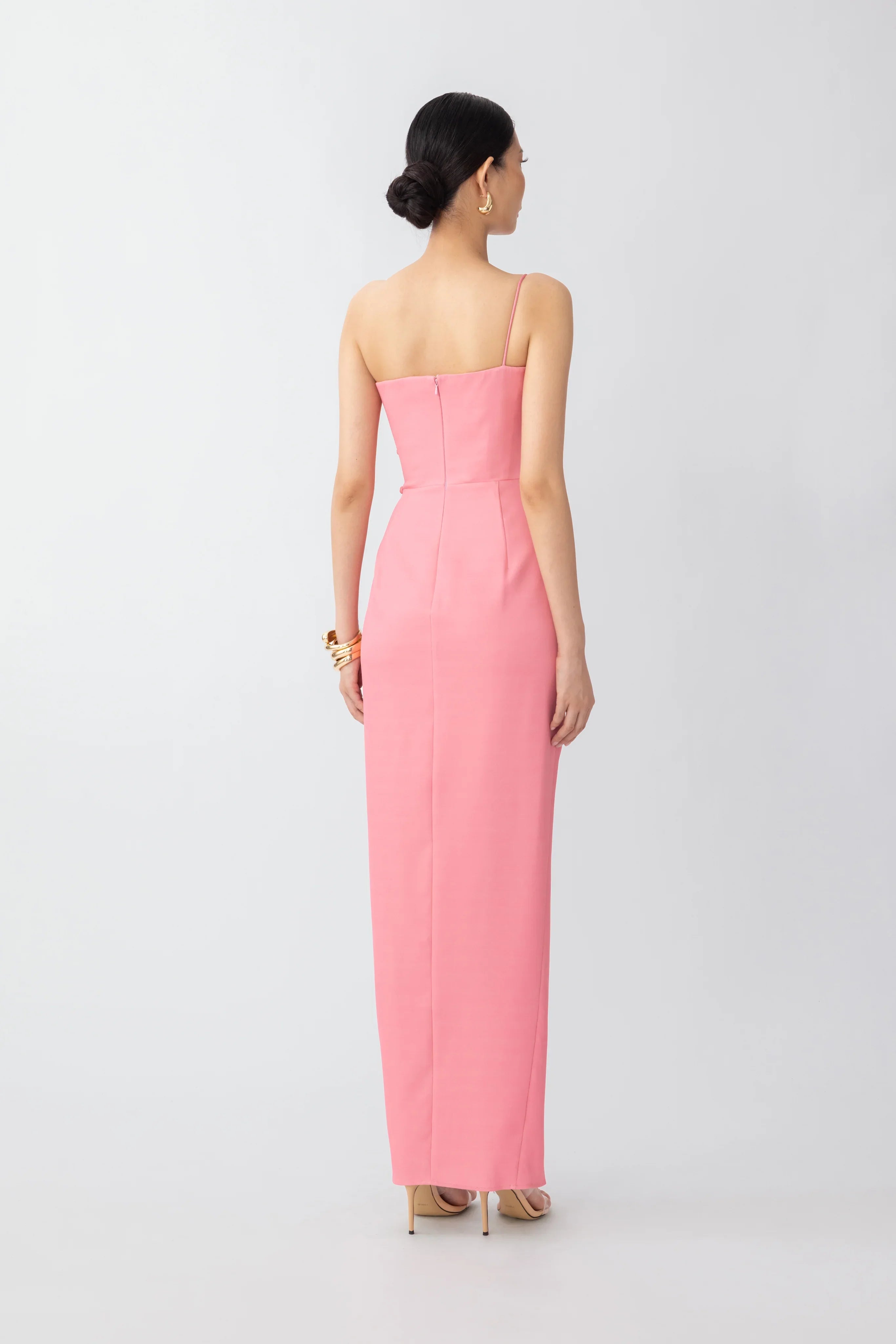 Sau Lee Bethanie Dress In Coral Pink