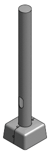 Round Straight Steel Pole - 20 ft, 4 in, 11ga