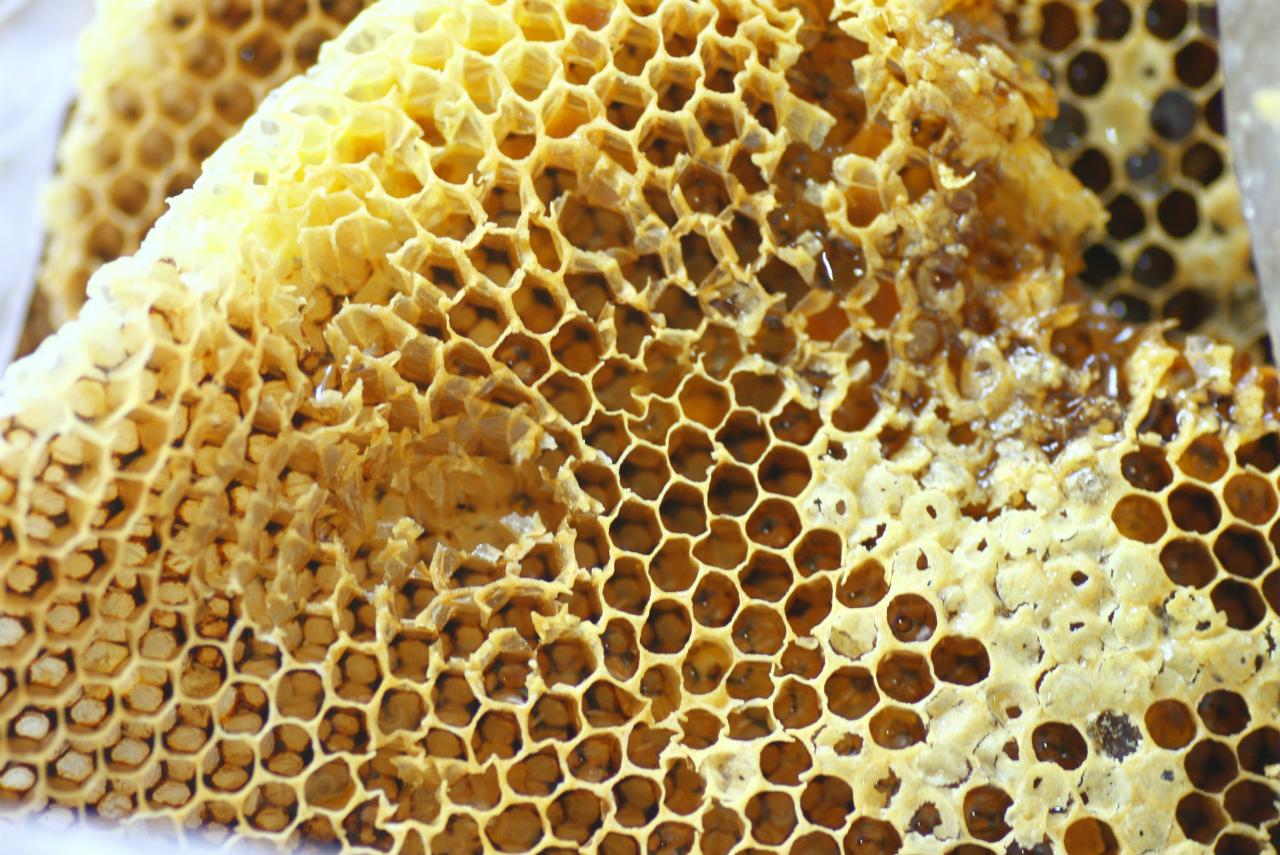 ミツロウはハチミツのような独特の甘～い香りを持つ天然ワックス。