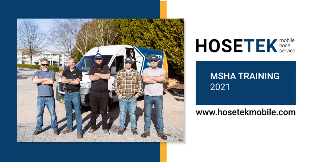 HoseTek mobile hydraulic hose repair team complete MSHA training