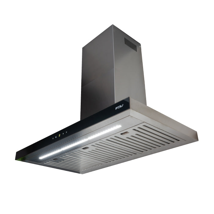 Campana extractora de techo blanca de 36 pulgadas | Campana extractora  moderna | Campana extractora italiana de acero inoxidable | LED, ultra