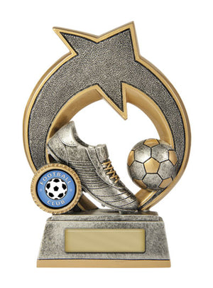 Swoosh-Football trophy - eagle rise sports