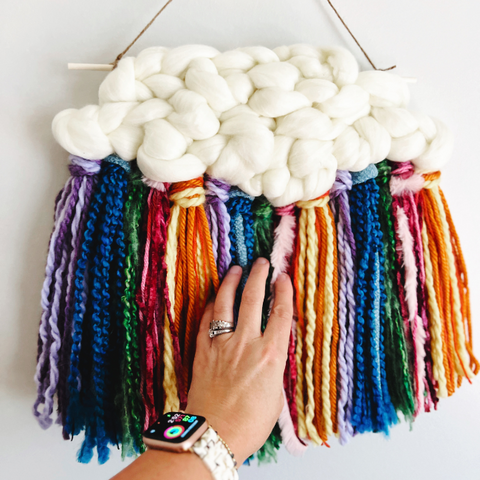 "Rainbow Cloud" Wall Hanging by Becca Wilkinson