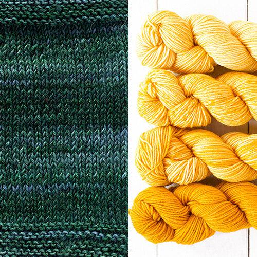 Reversal Shawl Kit | Vogue Knitting Feature-Knitting Kits-Urth Yarns-3065 + 802-Revolution Fibers