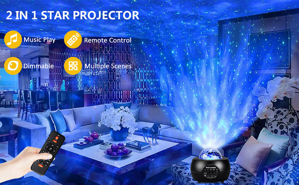 Star Projector Night Light, Dimmable Galaxy Star Light Projector
