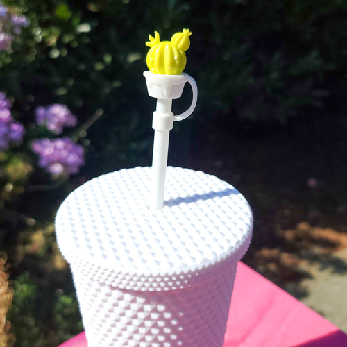 Green Cactus Straw Topper